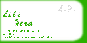 lili hera business card