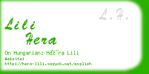 lili hera business card